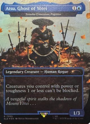 Atsu, Ghost of Yotei - Tetsuko Umezawa, Fugitive (Rainbow Foil)  [Foil]  (SLD-7055) - [Secret Lair Drop Series] - Trinity Hobby