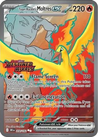 Team Rocket's Moltres ex (Destined Rivals Stamp) - (208/182) Holofoil [Miscellaneous Cards & Products]