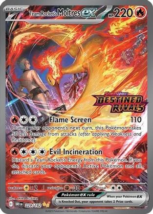 Team Rocket's Moltres ex (Destined Rivals Stamp) - (229/182) Holofoil [Miscellaneous Cards & Products]
