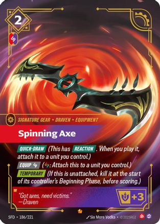 Spinning Axe (186/221) - Spiritforged Foil - Trinity Hobby