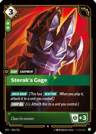 Sterak's Gage (056/221) - Spiritforged Foil - Trinity Hobby