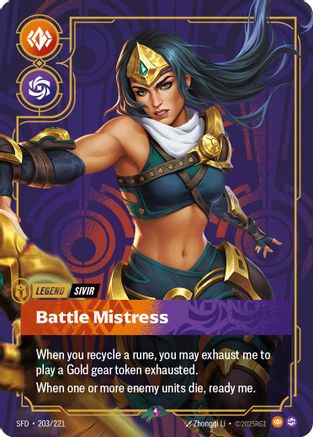 Sivir - Battle Mistress (203/221) - Spiritforged Foil - Trinity Hobby