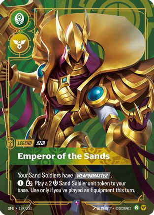 Azir - Emperor of the Sands (197/221) - Spiritforged Foil - Trinity Hobby