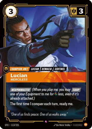 Lucian - Merciless (113/221) - Spiritforged Foil - Trinity Hobby