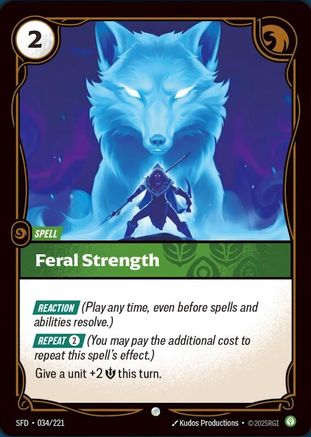 Feral Strength (034/221) - Spiritforged Foil - Trinity Hobby