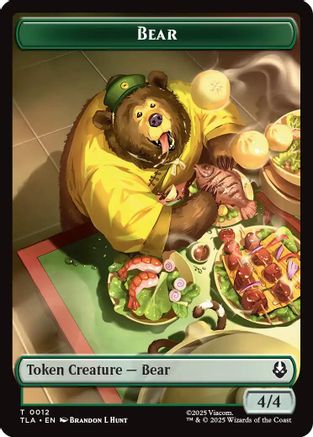 Bear // Food (0020) Double-Sided Token  [Foil]  (TLA-12 // 20) - [Avatar: The Last Airbender] - Trinity Hobby