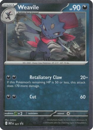 Weavile (Cosmos Holo) - (021) Holofoil [ME Mega Evolution Promo] - Trinity Hobby