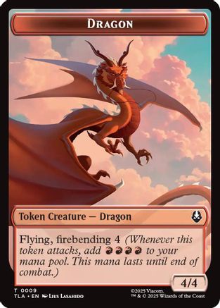 Dragon // Food (0019) Double-Sided Token  (TLA-9 // 19) - [Avatar: The Last Airbender] - Trinity Hobby