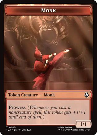 Monk // Food (0021) Double-Sided Token  (TLA-10 // 21) - [Avatar: The Last Airbender] - Trinity Hobby