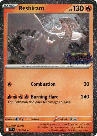 Reshiram (Phantasmal Flames Stamped) - (017/null) Holofoil [Miscellaneous Cards & Products]