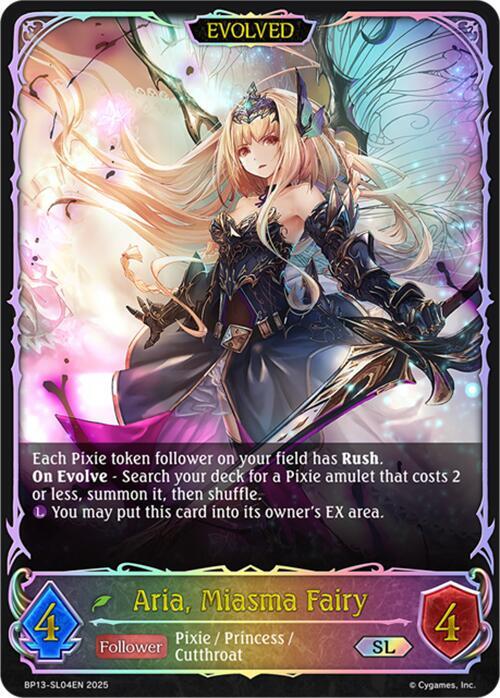 Aria, Miasma Fairy (Evolved) (SL) - BP13: Dominion of Darkness (BP13-SL04EN) - Trinity Hobby