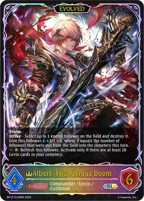 Albert, Thunderous Doom (Evolved) (SL) - BP13: Dominion of Darkness (BP13-SL06EN) - Trinity Hobby