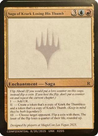 Saga of Krark Losing His Thumb  (-) - [Un-Known Event Playtest Cards] - Trinity Hobby
