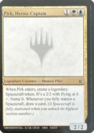 Pirk, Heroic Captain  (-) - [Un-Known Event Playtest Cards] - Trinity Hobby