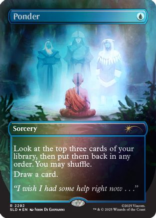 Ponder (2292) (Rainbow Foil)  [Foil]  (SLD-2292) - [Secret Lair Drop Series] - Trinity Hobby