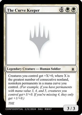 The Curve Keeper  (-) - [Un-Known Event Playtest Cards] - Trinity Hobby