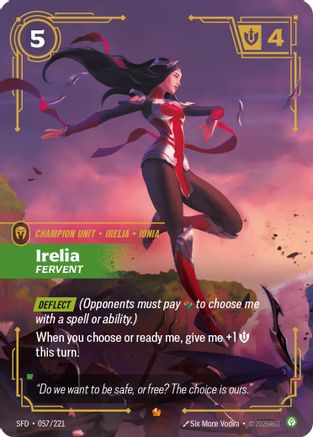 Irelia - Fervent (057/221) - Spiritforged Foil - Trinity Hobby