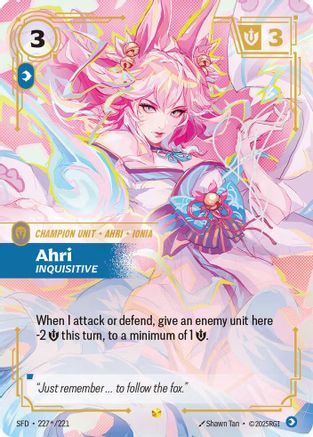 Ahri - Inquisitive (Signature) (227*/221) - Spiritforged Foil - Trinity Hobby