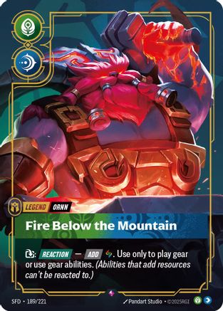 Ornn - Fire Below the Mountain (189/221) - Spiritforged Foil - Trinity Hobby