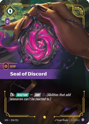 Seal of Discord (Overnumbered) (234/221) - Spiritforged Foil - Trinity Hobby