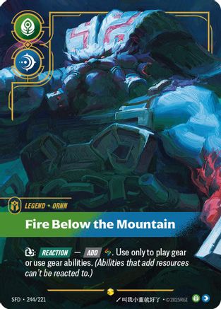 Ornn - Fire Below the Mountain (Overnumbered) (244/221) - Spiritforged Foil - Trinity Hobby