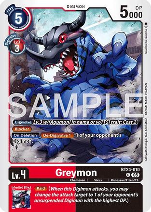 Greymon (BT24-010) - [Time Stranger] - Trinity Hobby