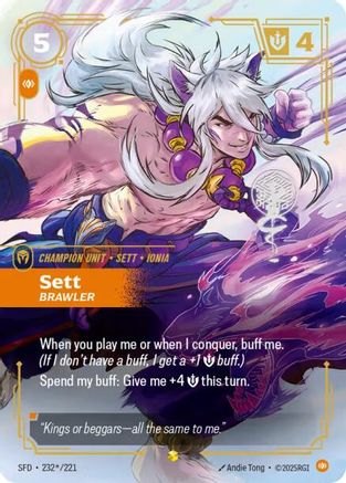 Sett - Brawler (Signature) (232*/221) - Spiritforged Foil - Trinity Hobby