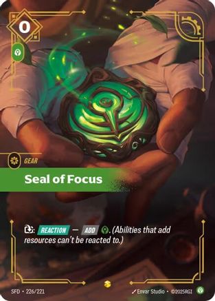 Seal of Focus (Overnumbered) (226/221) - Spiritforged Foil - Trinity Hobby