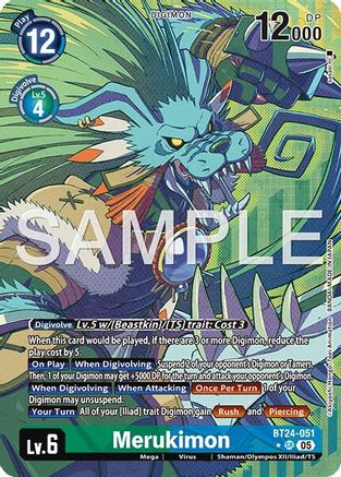 Merukimon (Alternate Art) (BT24-051) - [Time Stranger] Foil - Trinity Hobby