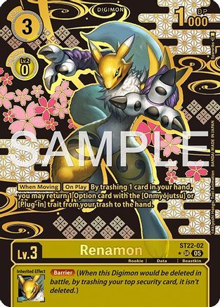 Renamon (Alternate Art) (ST22-02) - [Starter Deck 22: Amethyst Mandala Advanced Deck Set] Foil - Trinity Hobby
