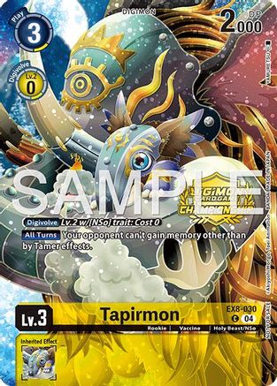 Tapirmon (Championship 25-26 Season 2 Tamers Pack) (EX8-030) - [Chain of Liberation] Foil