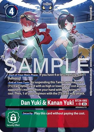 Dan Yuki & Kanan Yuki (Alternate Art) (BT24-085) - [Time Stranger] Foil - Trinity Hobby