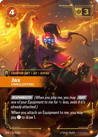 Jax - Unrelenting (119/221) - Spiritforged Foil - Trinity Hobby