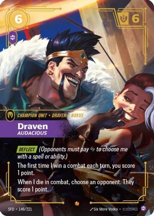 Draven - Audacious (148/221) - Spiritforged Foil - Trinity Hobby