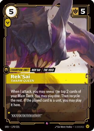 Rek'Sai - Swarm Queen (170/221) - Spiritforged Foil - Trinity Hobby