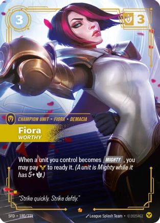 Fiora - Worthy (180/221) - Spiritforged Foil - Trinity Hobby