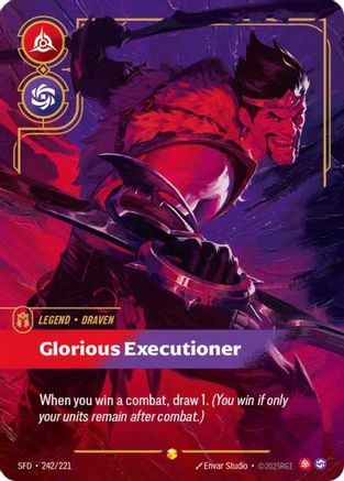 Draven - Glorious Executioner (Overnumbered) (242/221) - Spiritforged Foil - Trinity Hobby