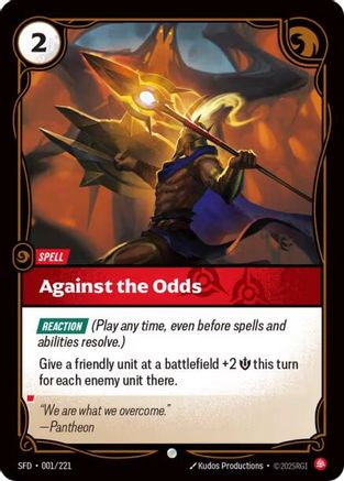 Against the Odds (001/221) - Spiritforged Foil - Trinity Hobby