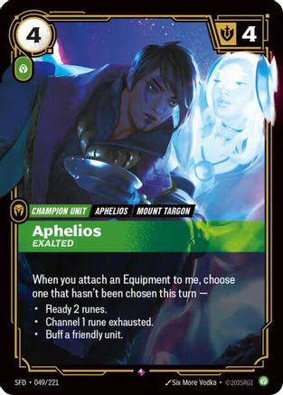 Aphelios - Exalted (049/221) - Spiritforged Foil - Trinity Hobby