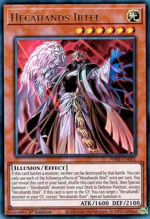 Hecahands Ibtel [PHRE-EN001] - Phantom Revenge 1st Edition - Ultra Rare - Trinity Hobby