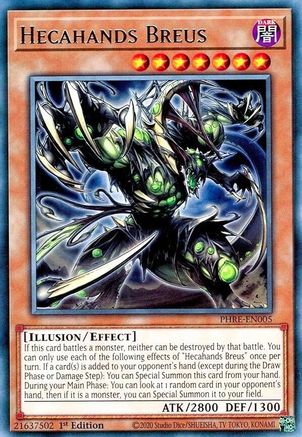 Hecahands Breus [PHRE-EN005] - Phantom Revenge 1st Edition - Rare - Trinity Hobby