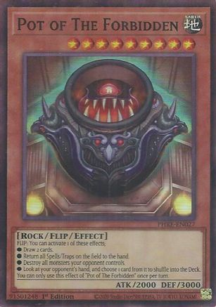 Pot of The Forbidden (Super Rare) [PHRE-EN027] - Phantom Revenge 1st Edition - Super Rare - Trinity Hobby