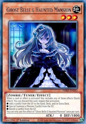 Ghost Belle & Haunted Mansion [PHRE-EN043] - Phantom Revenge 1st Edition - Rare - Trinity Hobby