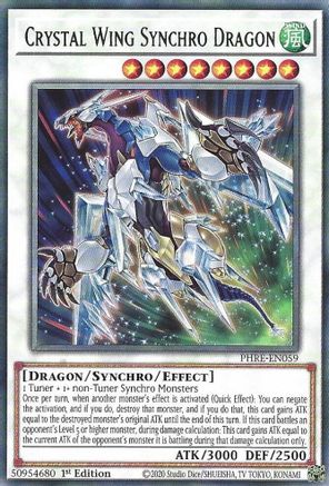 Crystal Wing Synchro Dragon [PHRE-EN059] - Phantom Revenge 1st Edition - Rare