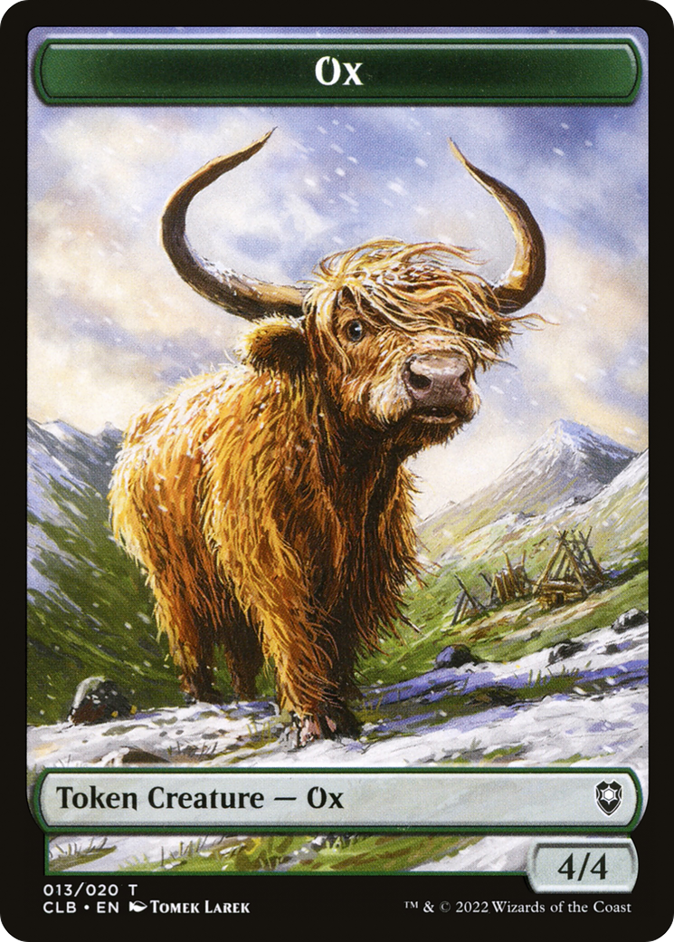 Ox  [Foil]  (CLB-013) - [Battle for Baldur's Gate Tokens] - Trinity Hobby
