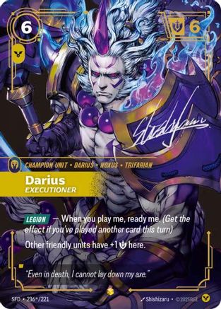 Darius - Executioner (Signature) (236*/221) - Spiritforged Foil - Trinity Hobby