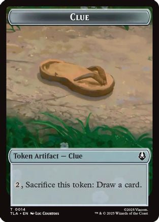 Clue (0014) // Copy (0002) Double-Sided Token  [Foil]  (TLA-14 // 2) - [Avatar: The Last Airbender] - Trinity Hobby