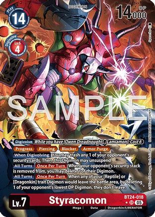 Styracomon (Alternate Art) (BT24-018) - [Time Stranger] Foil - Trinity Hobby