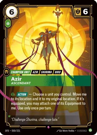 Azir - Ascendant (050/221) - Spiritforged Foil - Trinity Hobby