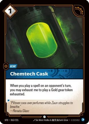 Chemtech Cask (063/221) - Spiritforged Foil - Trinity Hobby